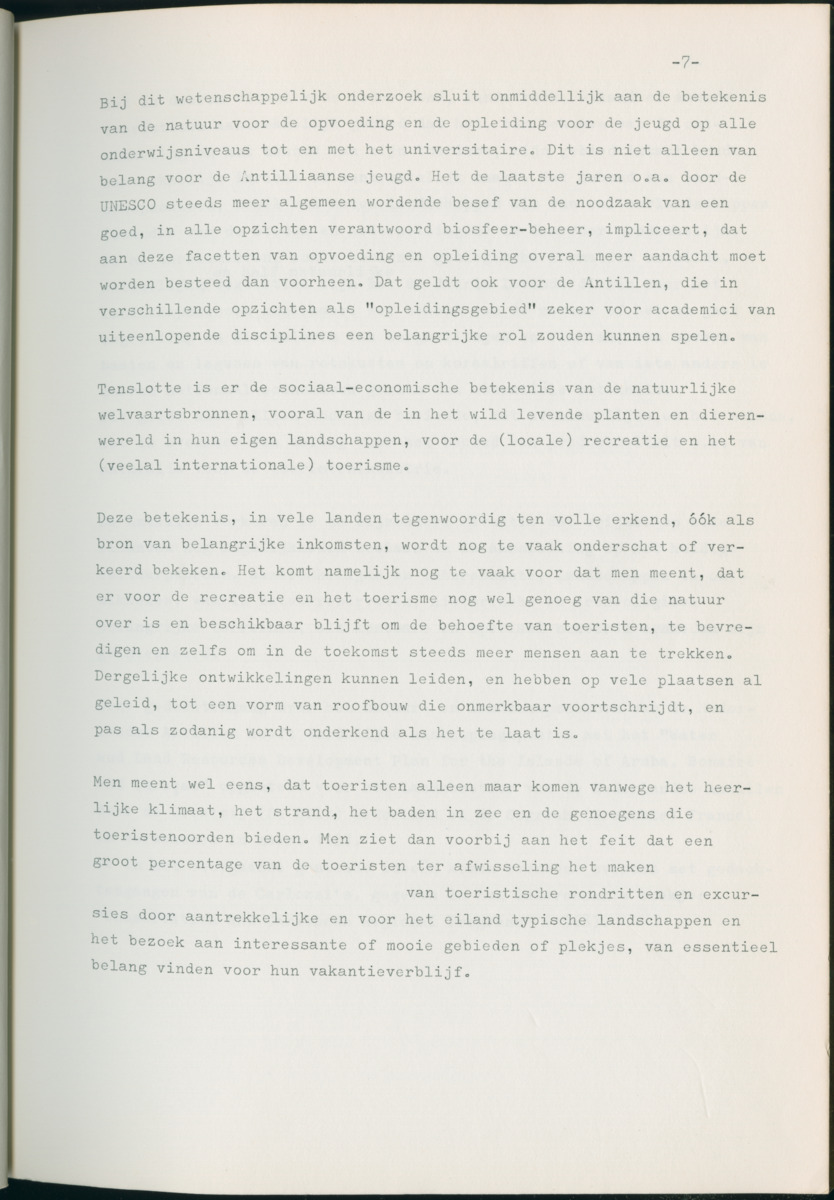 Z Natuurbehoud en Natuurbeheer op de Nederlandse Antillen. - Rapport van de studiereis in maart 1969 - New Page