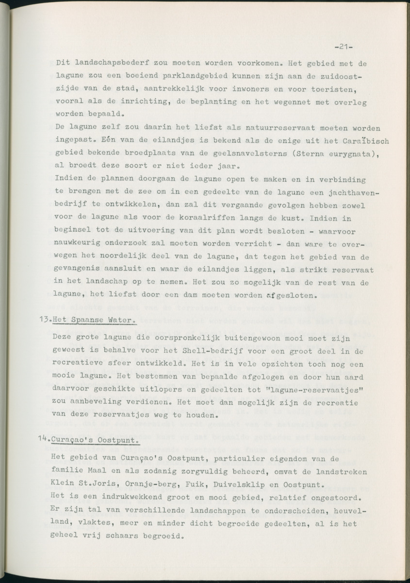Z Natuurbehoud en Natuurbeheer op de Nederlandse Antillen. - Rapport van de studiereis in maart 1969 - New Page