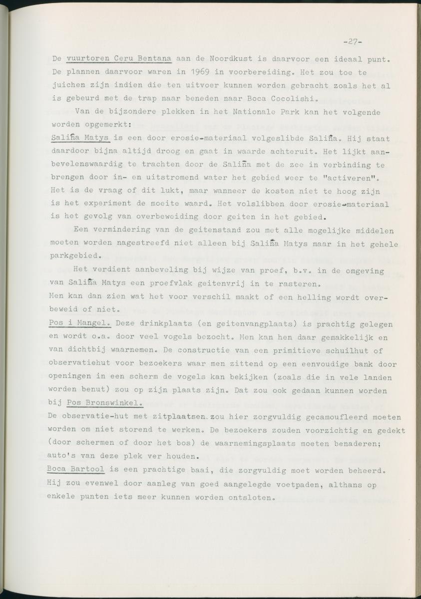 Z Natuurbehoud en Natuurbeheer op de Nederlandse Antillen. - Rapport van de studiereis in maart 1969 - New Page
