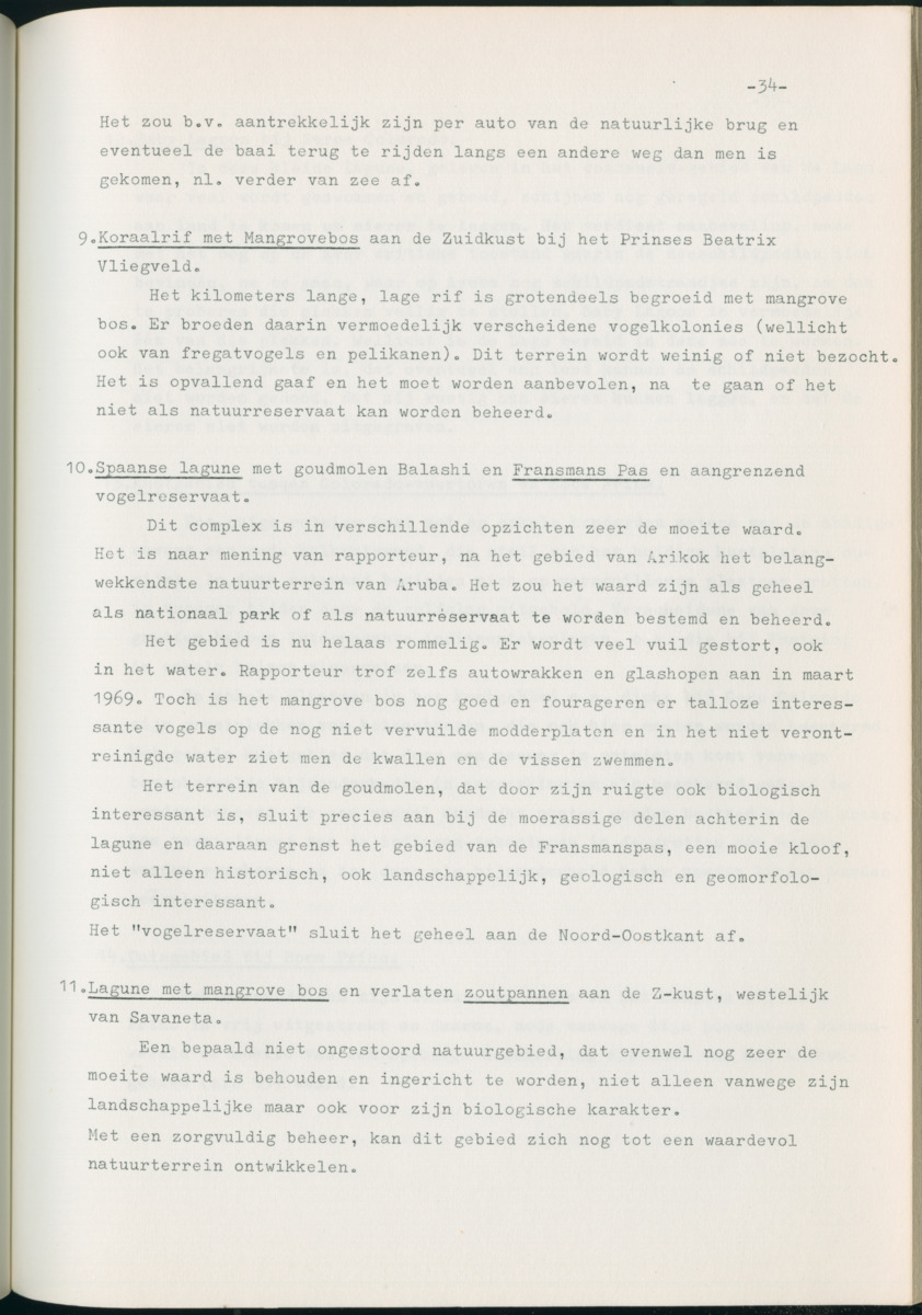 Z Natuurbehoud en Natuurbeheer op de Nederlandse Antillen. - Rapport van de studiereis in maart 1969 - New Page