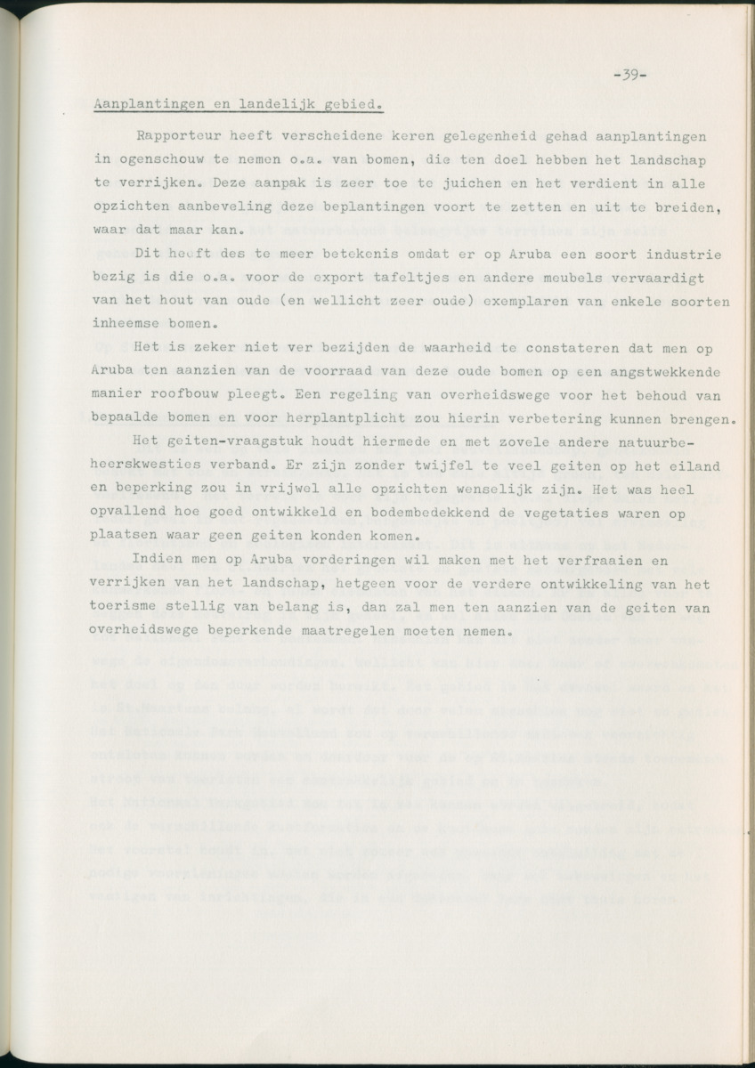 Z Natuurbehoud en Natuurbeheer op de Nederlandse Antillen. - Rapport van de studiereis in maart 1969 - New Page