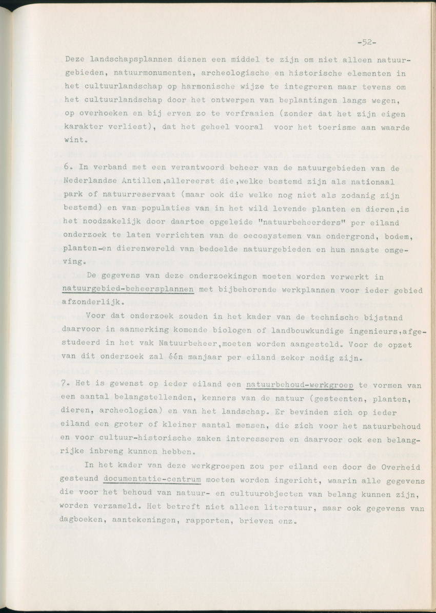 Z Natuurbehoud en Natuurbeheer op de Nederlandse Antillen. - Rapport van de studiereis in maart 1969 - New Page