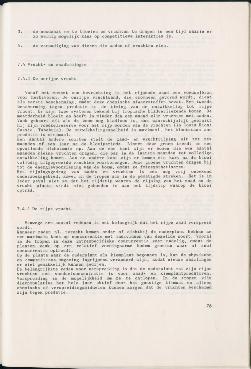 Een onderzoek naar de effekten van meteorologische parameters op de fenologische ontwikkeling en de produktiviteit van verschillende plantensoorten in het St. Christoffel Nationale Park op Curaçao - New Page