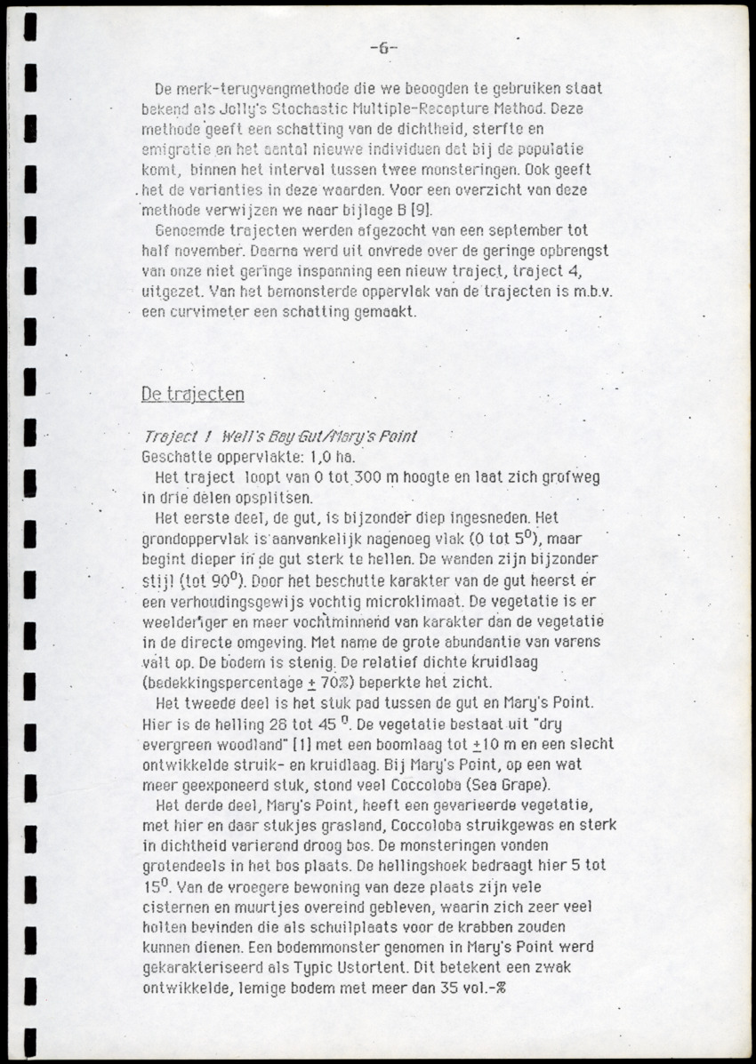 Ecologische en populatiedynamische waarnemingen aan de landcrab Gecarcinus ruricola (Latreille) op Saba & Een simulatiemodel voor de geëxploiteerde populatie - New Page