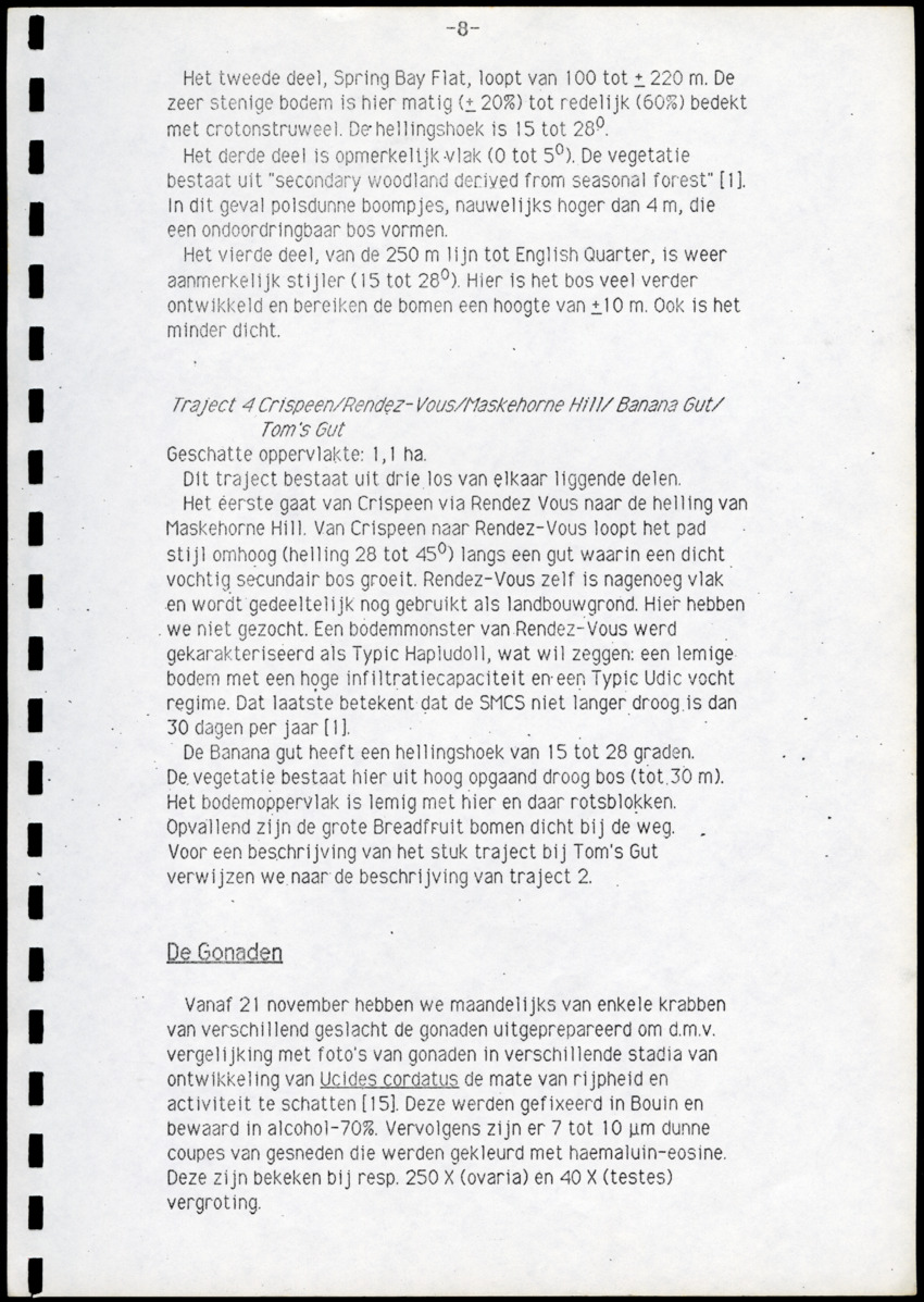 Ecologische en populatiedynamische waarnemingen aan de landcrab Gecarcinus ruricola (Latreille) op Saba & Een simulatiemodel voor de geëxploiteerde populatie - New Page