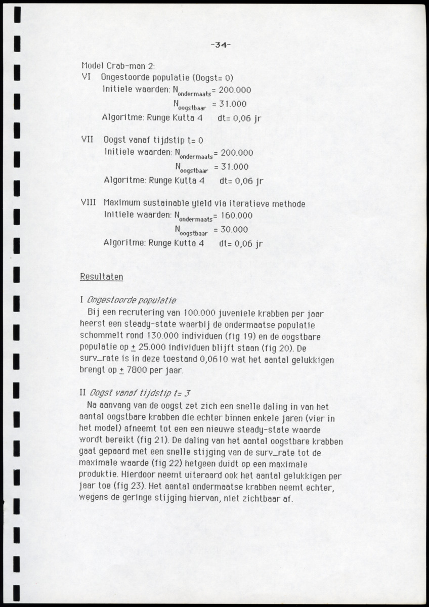 Ecologische en populatiedynamische waarnemingen aan de landcrab Gecarcinus ruricola (Latreille) op Saba & Een simulatiemodel voor de geëxploiteerde populatie - New Page