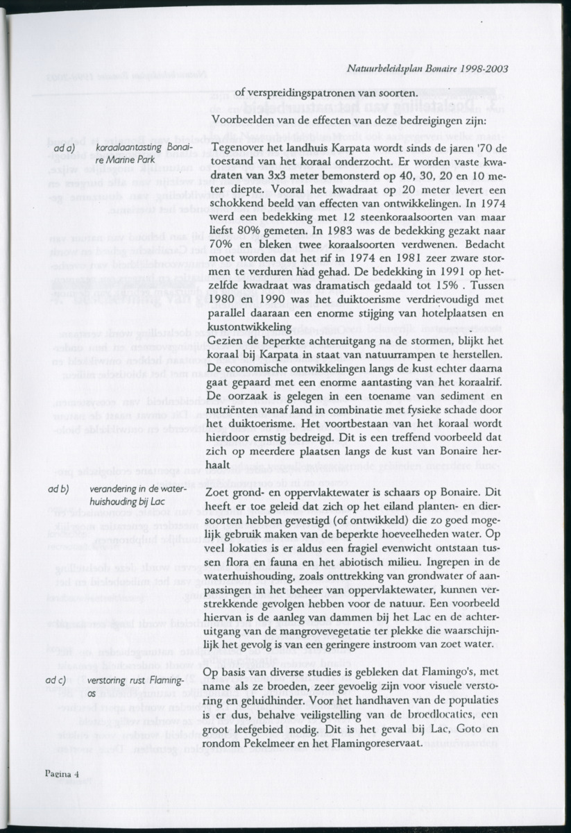 Z Natuurbeleidsplan Bonaire 1998-2003 - New Page