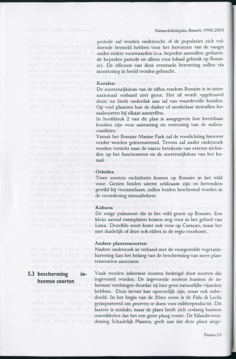 Z Natuurbeleidsplan Bonaire 1998-2003 - New Page