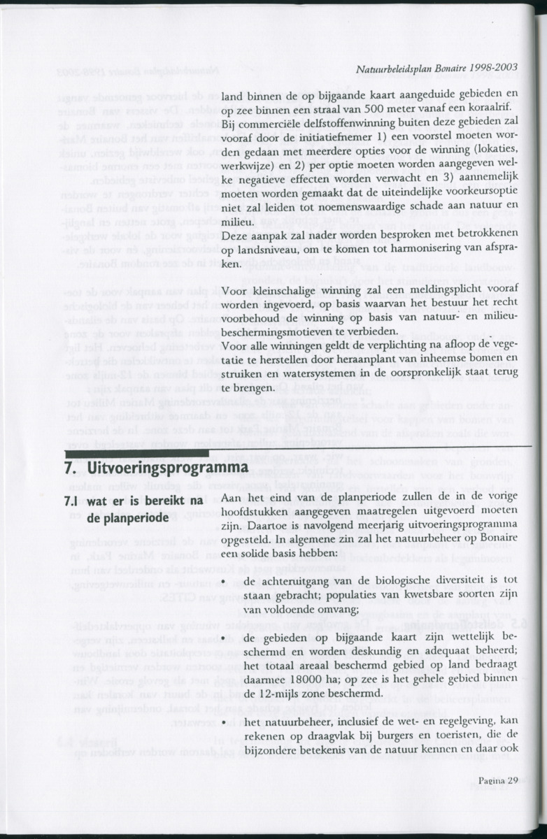 Z Natuurbeleidsplan Bonaire 1998-2003 - New Page