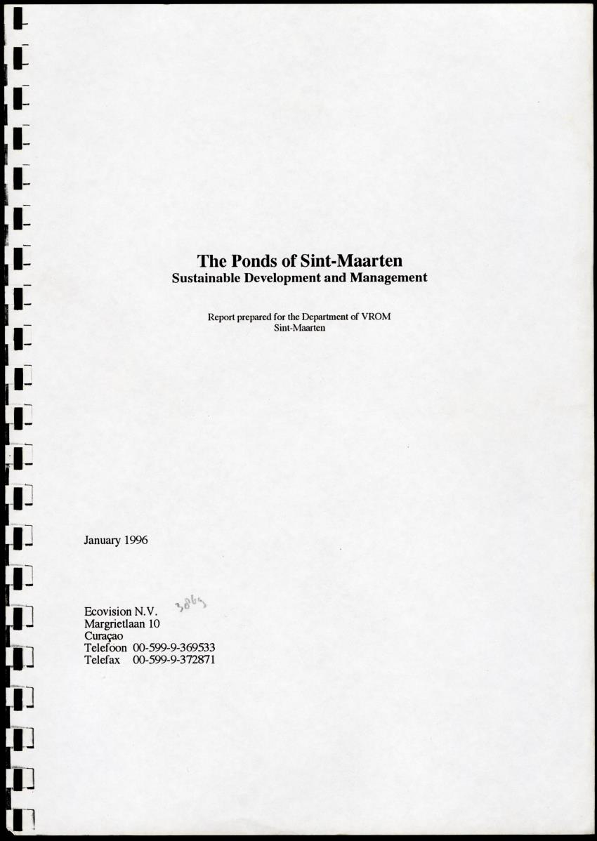 The Ponds of Sint-Maarten - Sustainable Development and Management - New Page