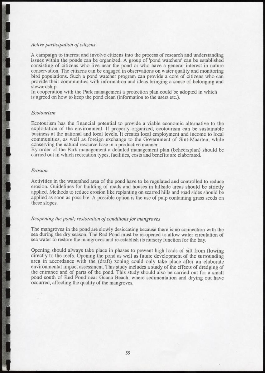 The Ponds of Sint-Maarten - Sustainable Development and Management - New Page