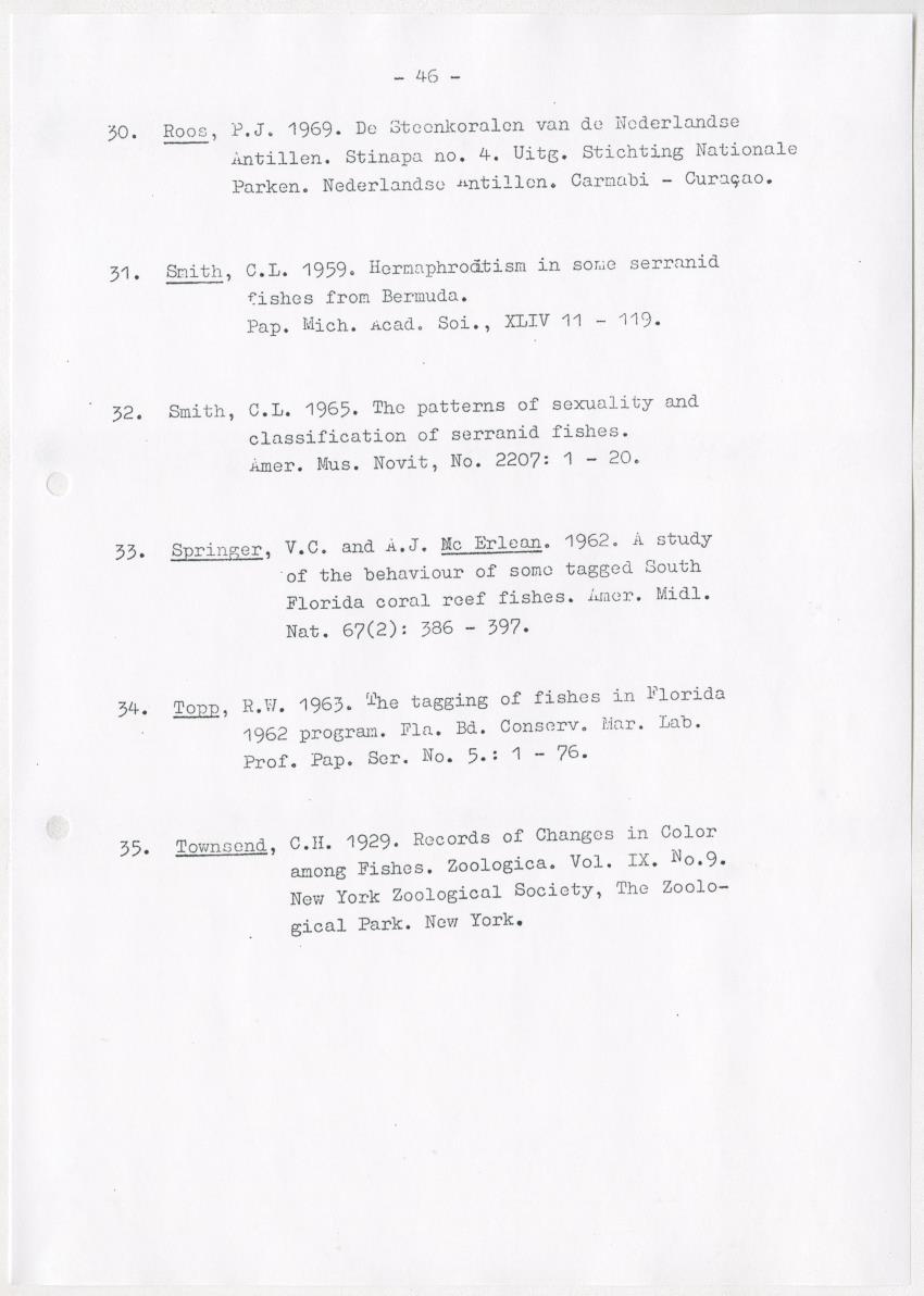 De invloed van speervisserij en aquariumvisvangst op de visfauna van het koraalrif op Curacao - New Page