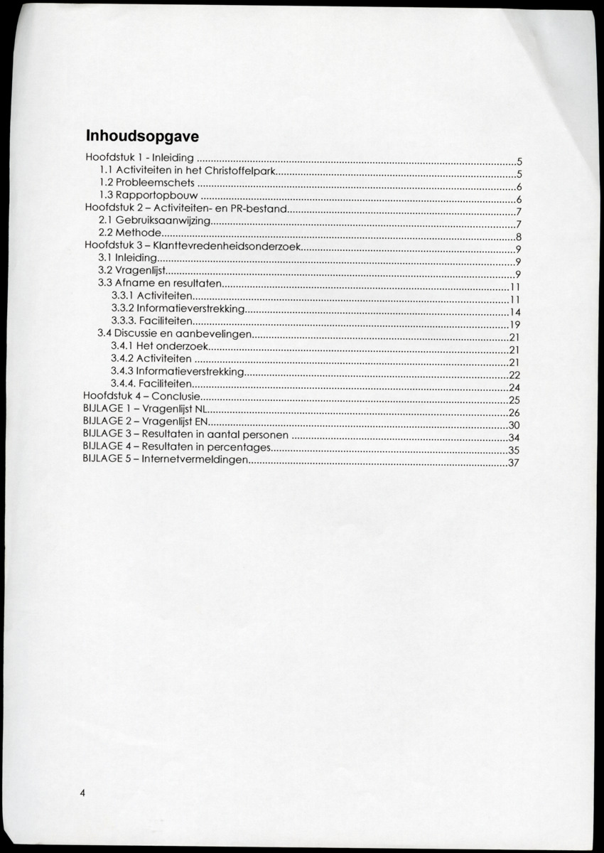 Adviesrapport over het Christoffelpark - 'Een advies met een uitgewerkt activiteitenbestand, PR-bestand en klanttevredenheidsonderzoek' - New Page