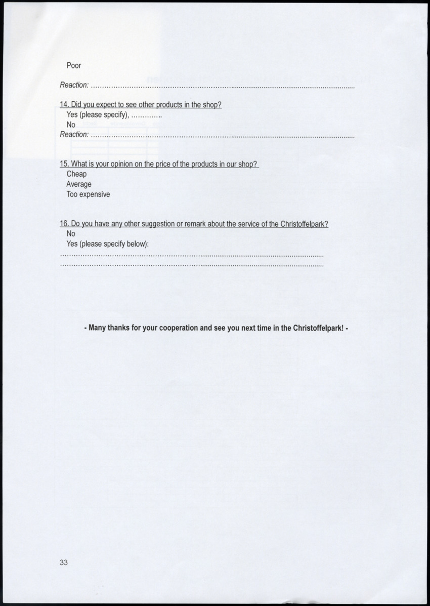 Adviesrapport over het Christoffelpark - 'Een advies met een uitgewerkt activiteitenbestand, PR-bestand en klanttevredenheidsonderzoek' - New Page