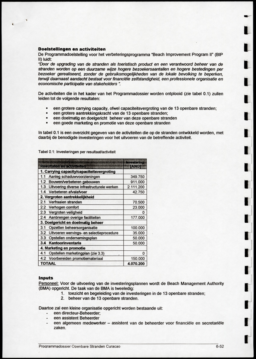 Programmadossier openbare stranden Curacao inclusief Plan Beheersorganisatie - New Page