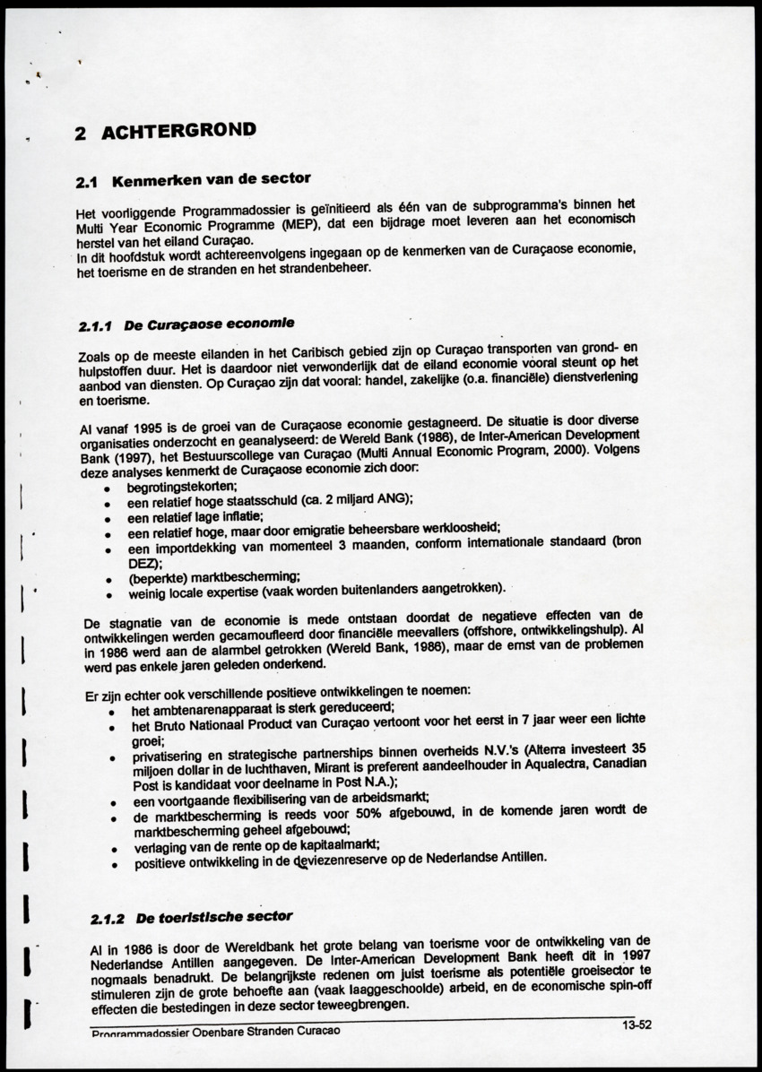 Programmadossier openbare stranden Curacao inclusief Plan Beheersorganisatie - New Page