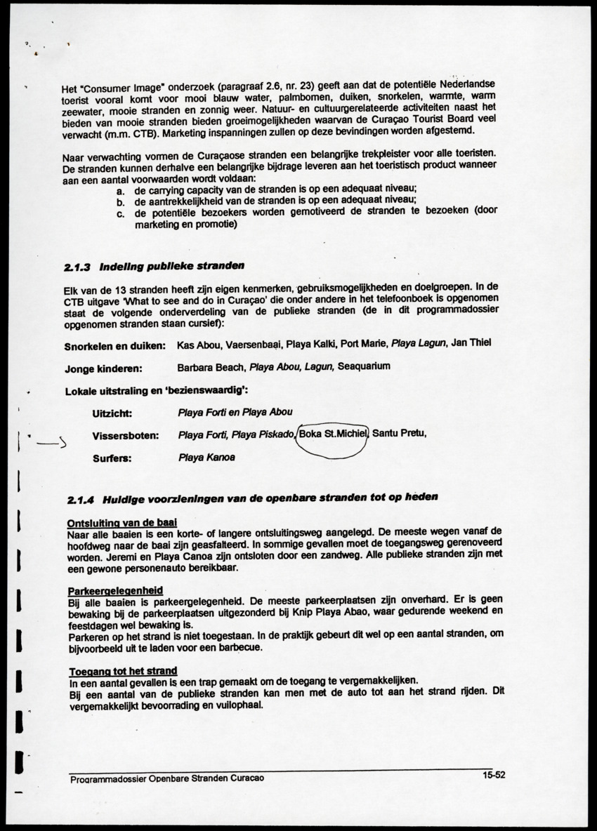 Programmadossier openbare stranden Curacao inclusief Plan Beheersorganisatie - New Page