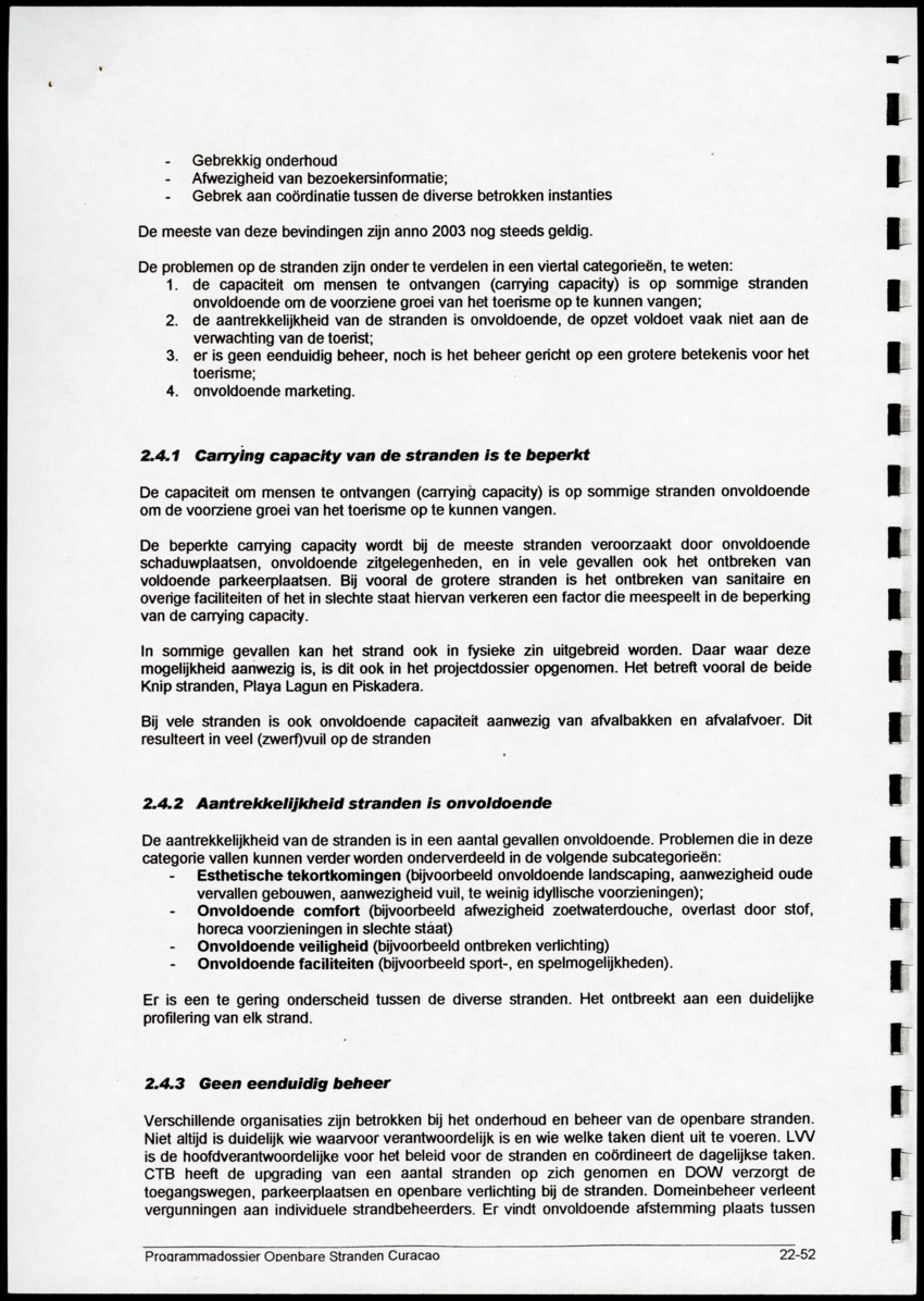 Programmadossier openbare stranden Curacao inclusief Plan Beheersorganisatie - New Page