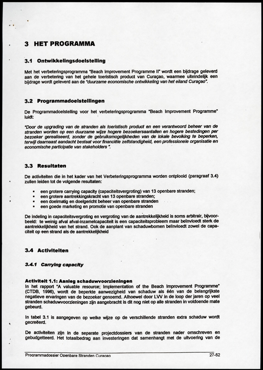 Programmadossier openbare stranden Curacao inclusief Plan Beheersorganisatie - New Page