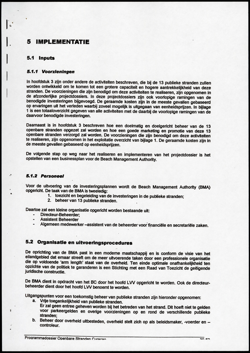 Programmadossier openbare stranden Curacao inclusief Plan Beheersorganisatie - New Page