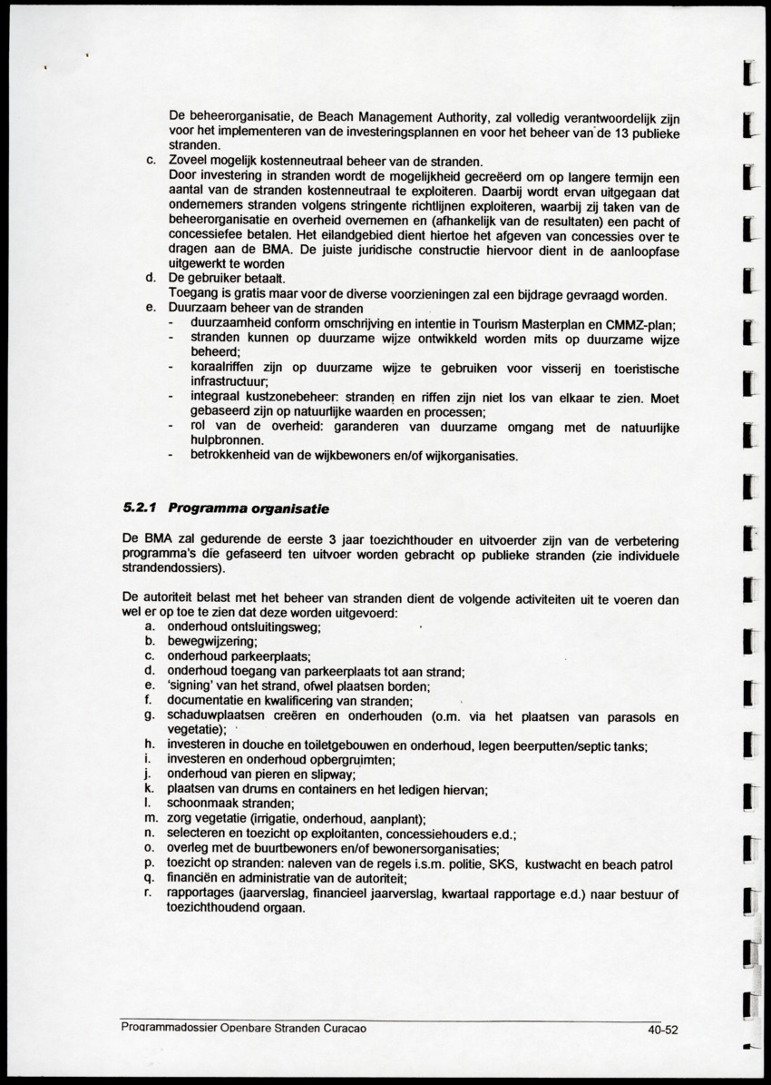Programmadossier openbare stranden Curacao inclusief Plan Beheersorganisatie - New Page