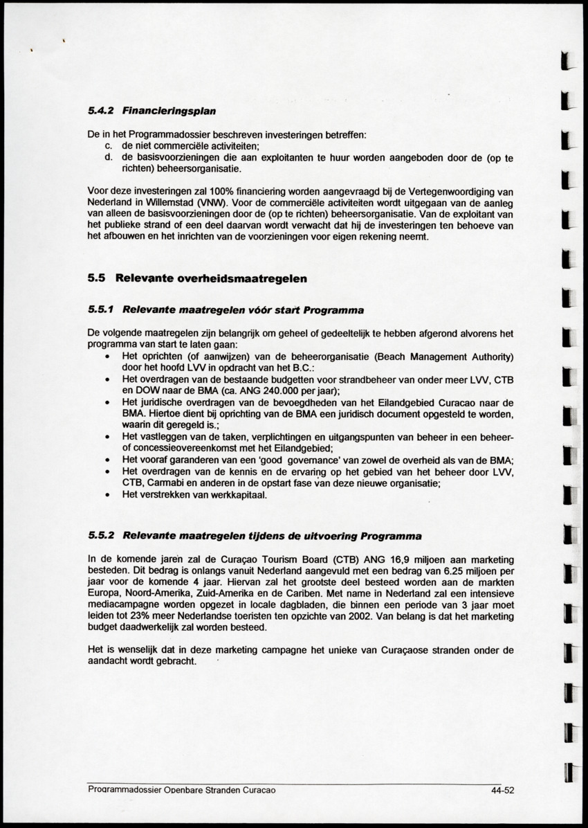 Programmadossier openbare stranden Curacao inclusief Plan Beheersorganisatie - New Page
