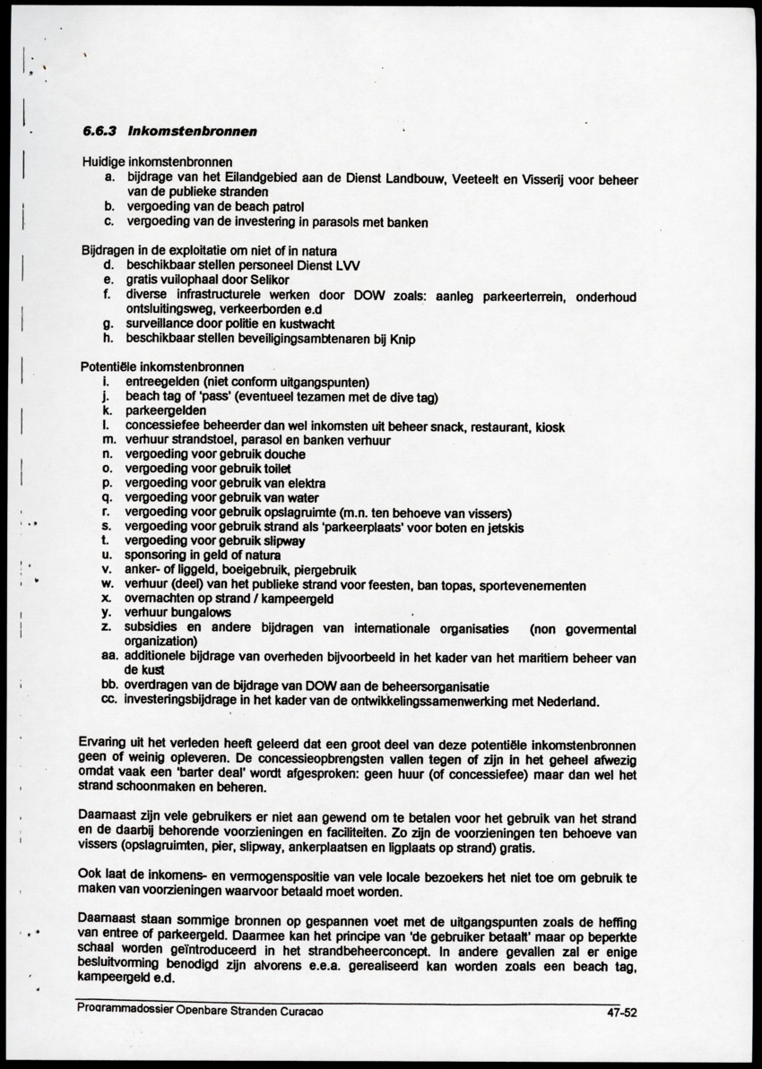 Programmadossier openbare stranden Curacao inclusief Plan Beheersorganisatie - New Page