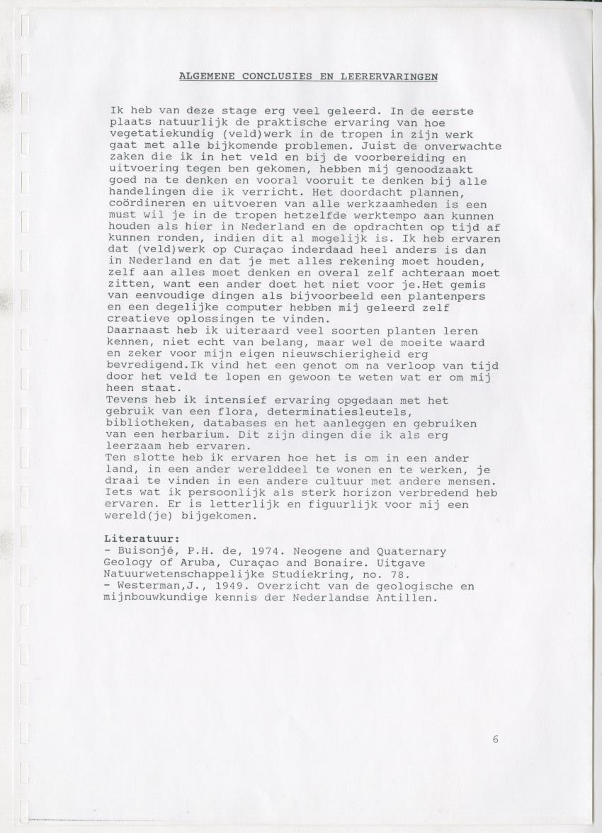 Z De flora en vegetatie van Curaçao : verslag van een stage natuurbeheer bij het Carmabi, Curaçao - New Page