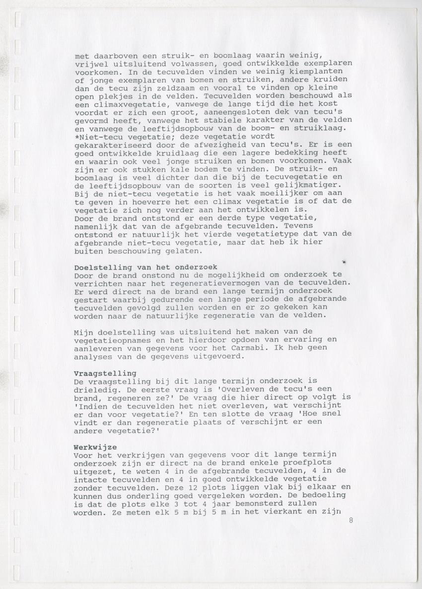 Z De flora en vegetatie van Curaçao : verslag van een stage natuurbeheer bij het Carmabi, Curaçao - New Page