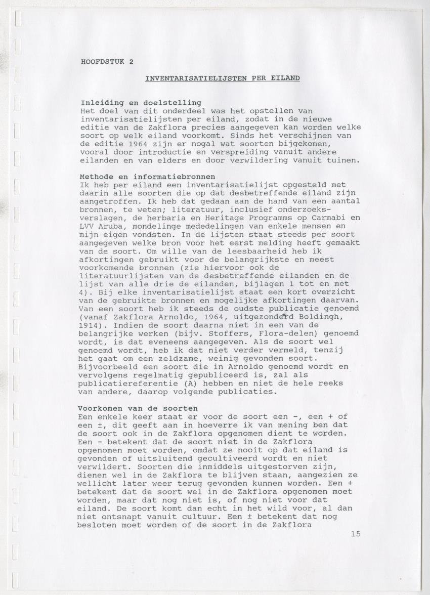 Z De flora en vegetatie van Curaçao : verslag van een stage natuurbeheer bij het Carmabi, Curaçao - New Page