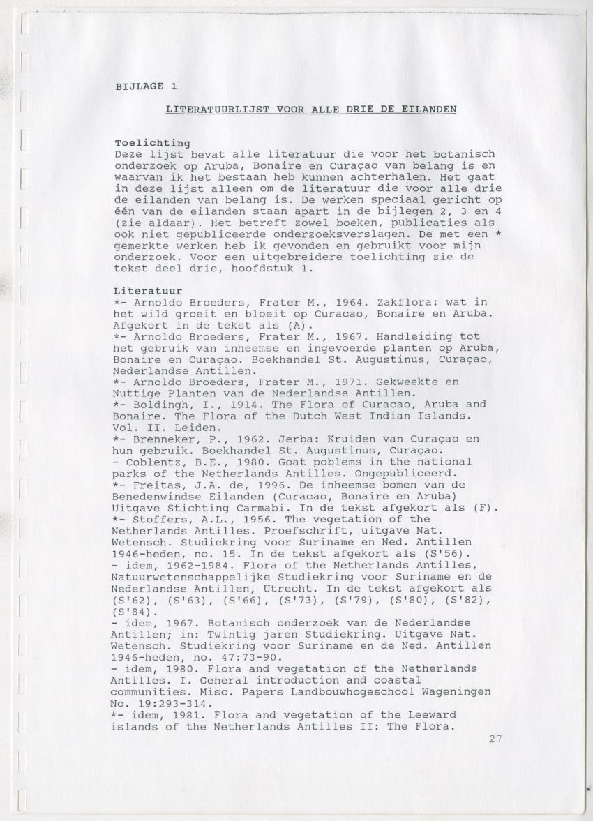 Z De flora en vegetatie van Curaçao : verslag van een stage natuurbeheer bij het Carmabi, Curaçao - New Page