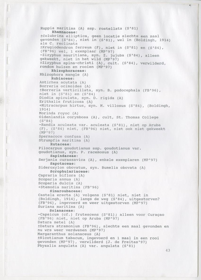 Z De flora en vegetatie van Curaçao : verslag van een stage natuurbeheer bij het Carmabi, Curaçao - New Page