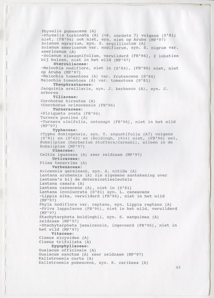 Z De flora en vegetatie van Curaçao : verslag van een stage natuurbeheer bij het Carmabi, Curaçao - New Page