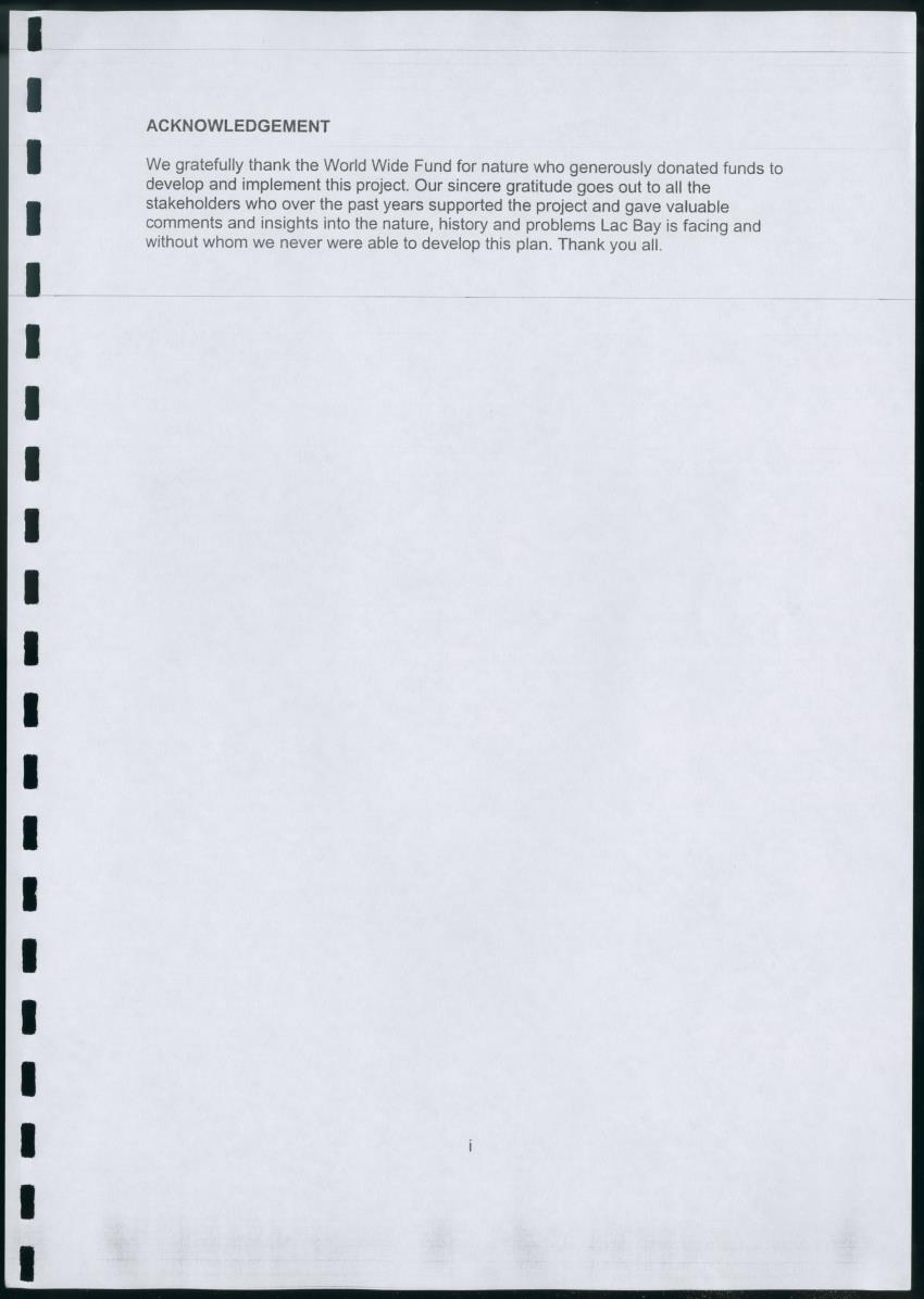 Z Lac Bay Management Plan - 2003 - Draft - New Page