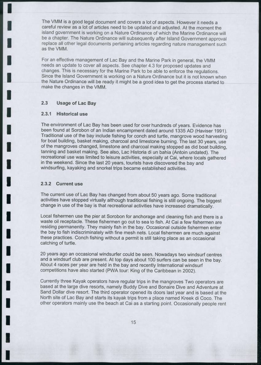 Z Lac Bay Management Plan - 2003 - Draft - New Page