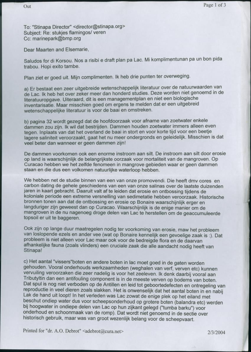Z Lac Bay Management Plan - 2003 - Draft - New Page