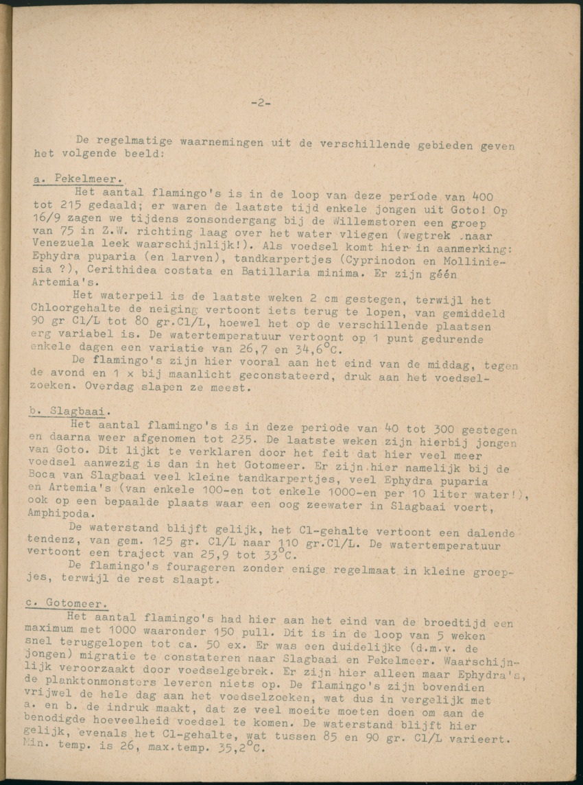 Z Periodieke Verslagen betreffende het Flamingo-onderzoek op Bonaire - New Page
