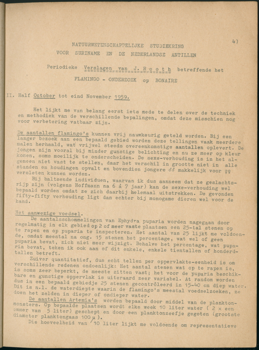 Z Periodieke Verslagen betreffende het Flamingo-onderzoek op Bonaire - New Page