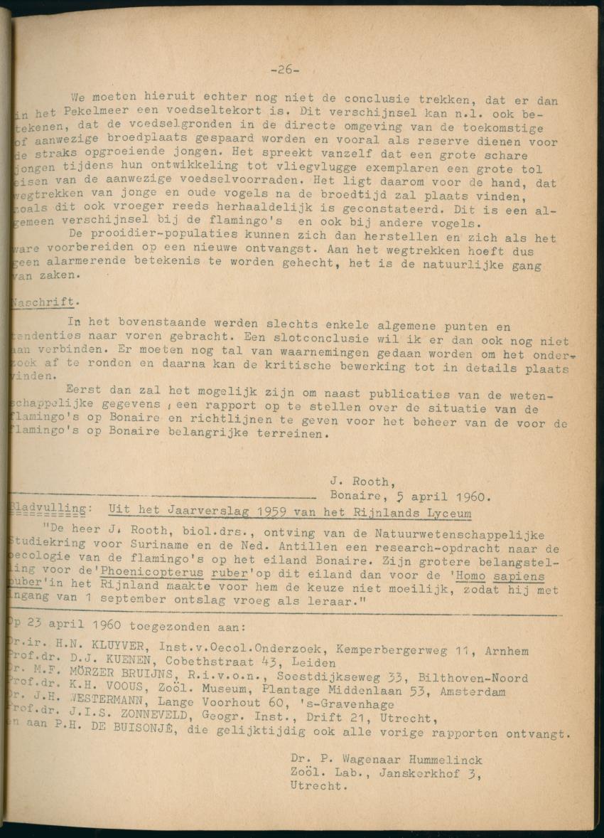 Z Periodieke Verslagen betreffende het Flamingo-onderzoek op Bonaire - New Page