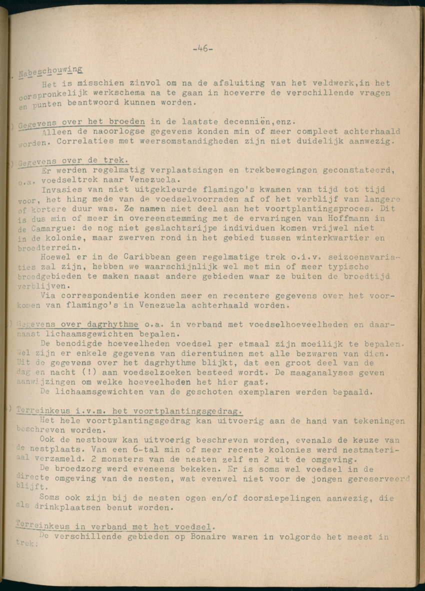 Z Periodieke Verslagen betreffende het Flamingo-onderzoek op Bonaire - New Page