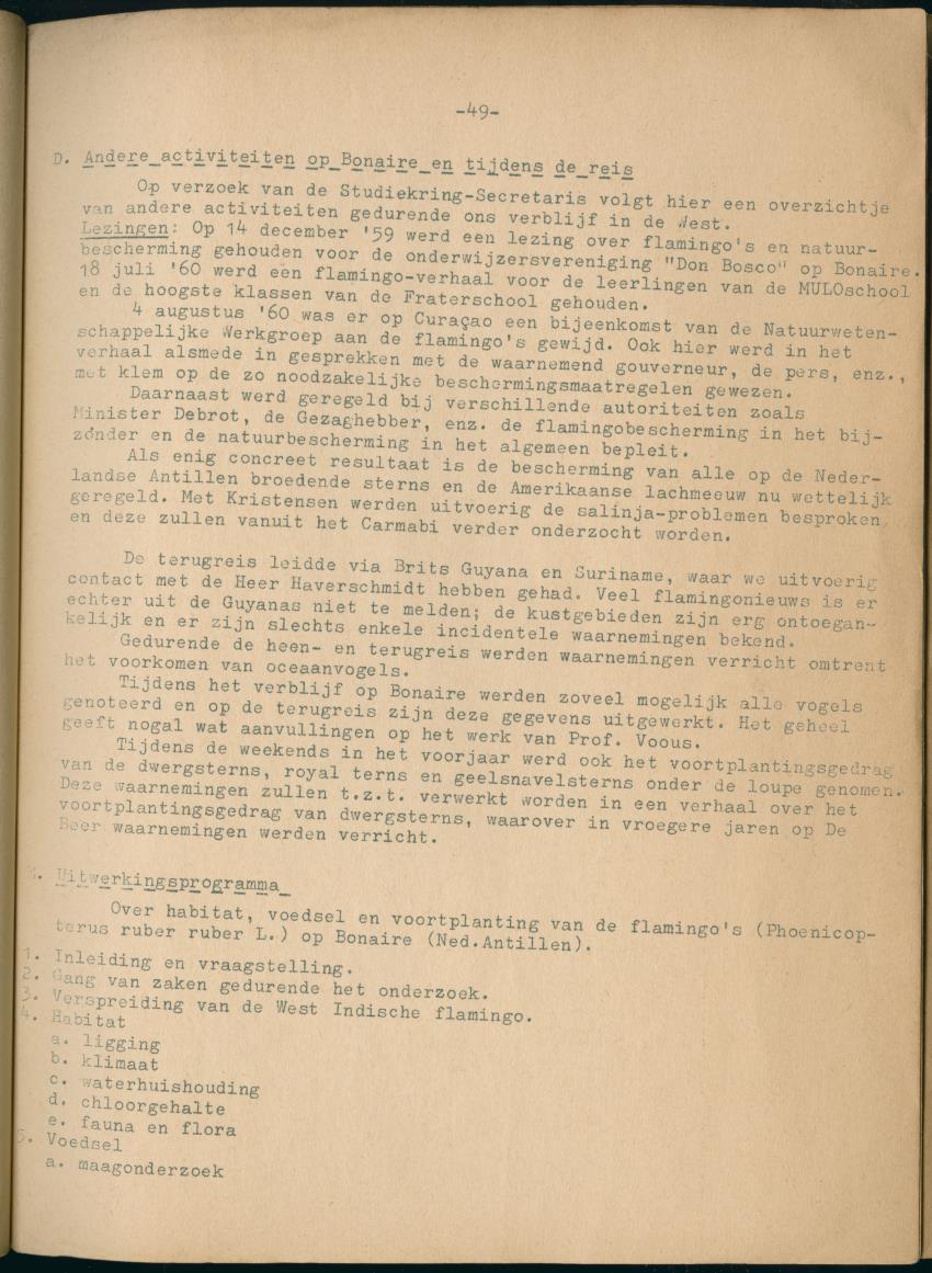Z Periodieke Verslagen betreffende het Flamingo-onderzoek op Bonaire - New Page