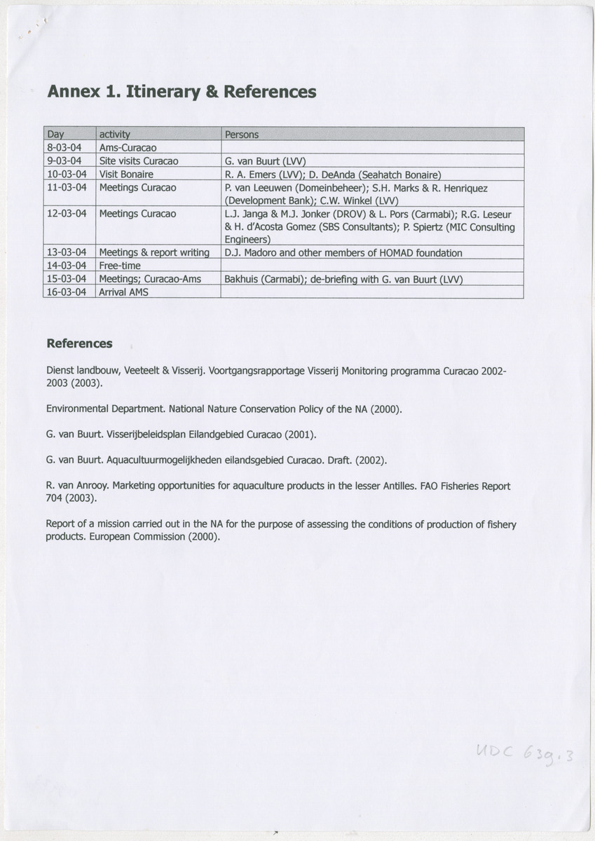 Aquaculture in the Netherlands Antilles - Quick scan of the development potential - New Page