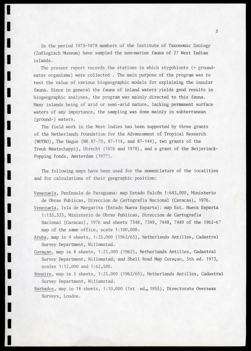 Amsterdam Expeditions to the West Indian Islands, Report 4 - Station List - Page 3