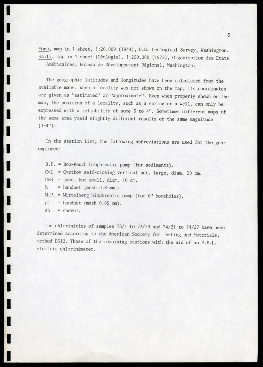 Amsterdam Expeditions to the West Indian Islands, Report 4 - Station List - Page 5