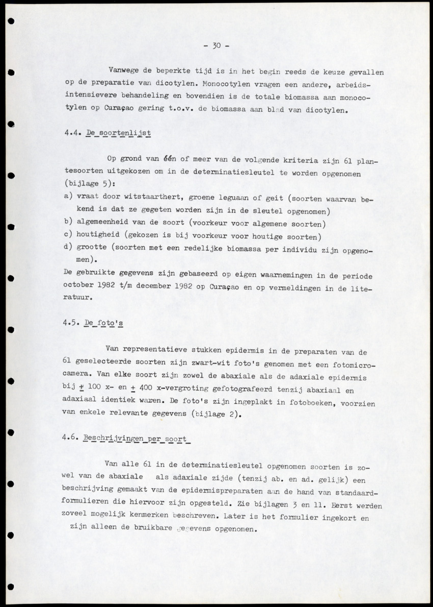 Voorbereidend onderzoek voor de faecesanalyse bij Curaçaose herbivoren - New Page