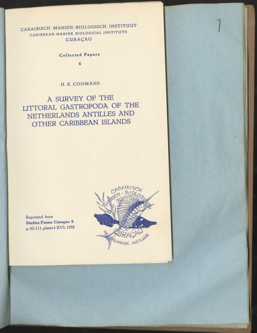 Carmabi Collected Papers Volume 1 - Nos. 1-15, 1956-1959 - Page 127