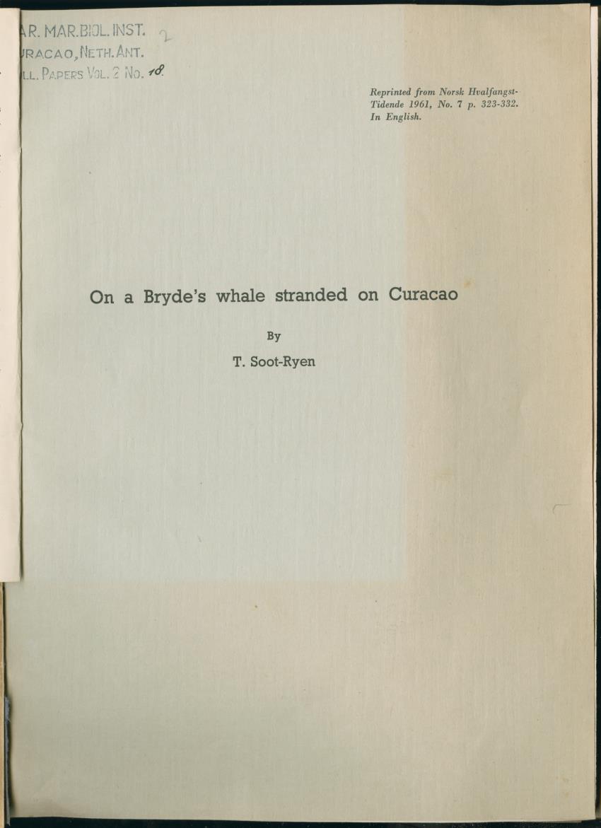 Carmabi Collected Papers Volume 2 - Nos. 16-36, 1959-1963 - New Page