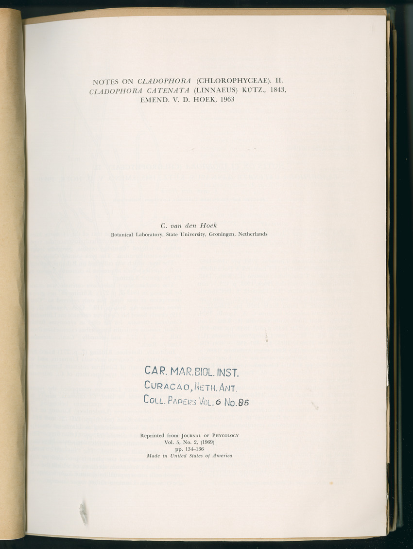 Carmabi Collected Papers Volume 6 - Nos. 84-97, 1969-1971 - New Page