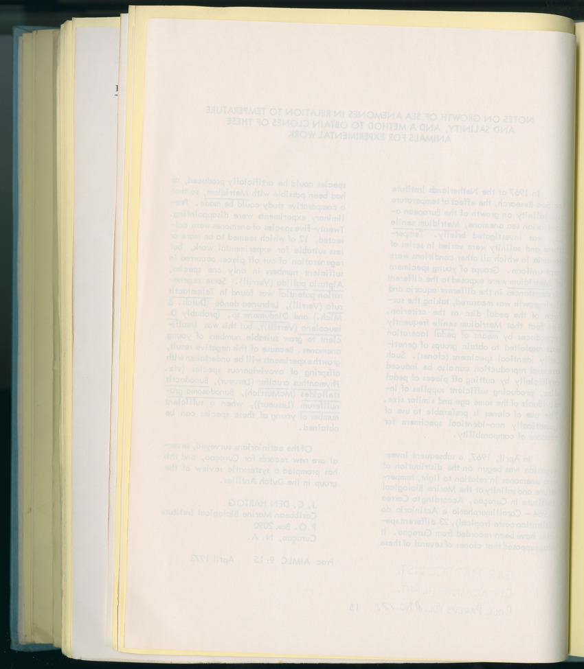 Carmabi Collected Papers Volume 8 - Nos. 110-125, 1972-1973 - New Page