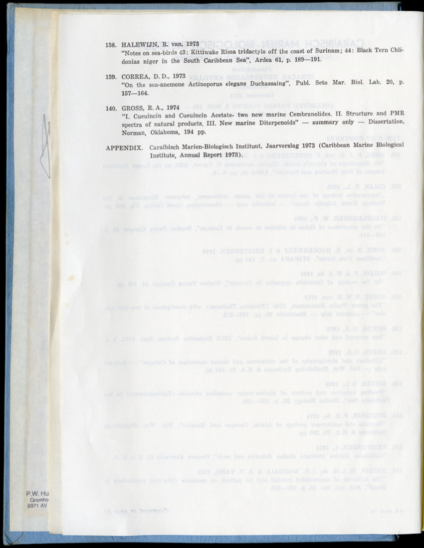 Carmabi Collected Papers Volume 9 - Nos. 126-140, 1972-1974 - New Page